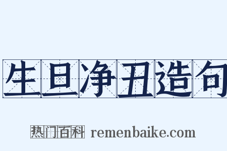 生旦净丑造句是什么意思的图片
